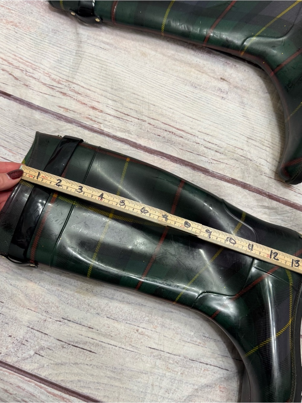 Lauren Ralph Lauren Tartan Plaid Rossalyn II Rainboots Size 8 - Picture 8 of 10